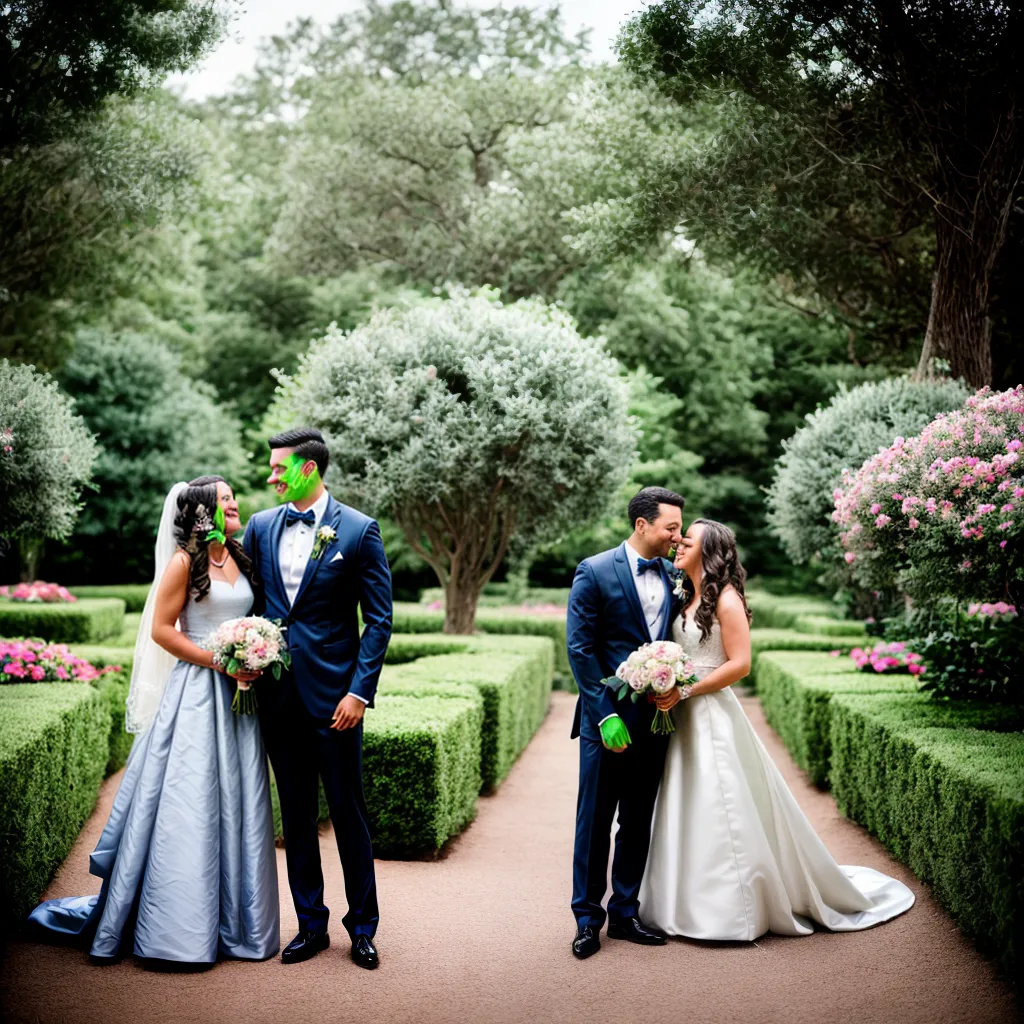 casal casamento ar livre flores cachorro