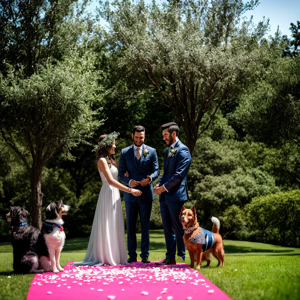 casamento ao ar livre vegano pets