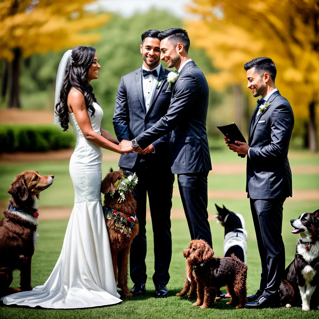 casamento ao ar livre amor animais