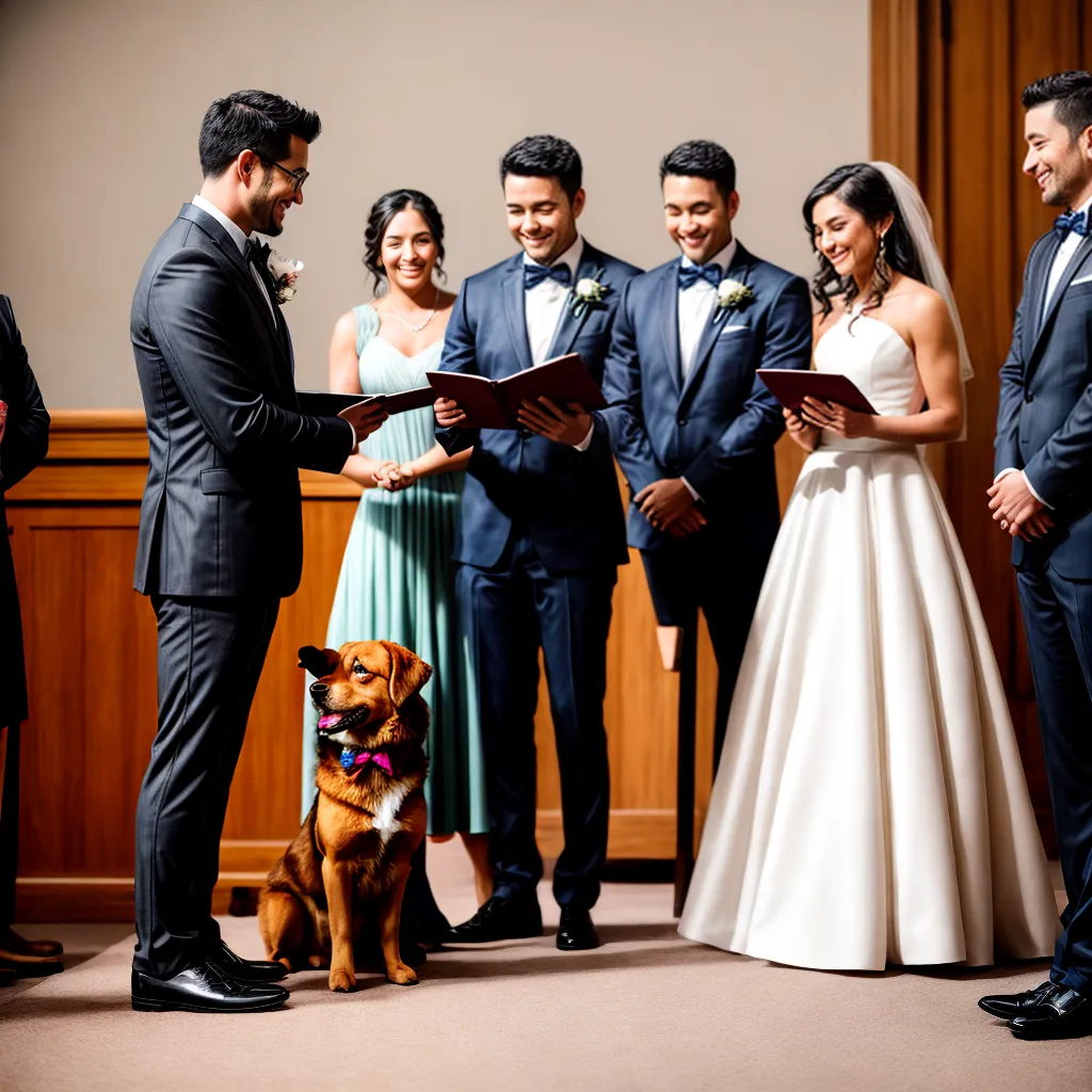 casamento casal amor cachorro alegria