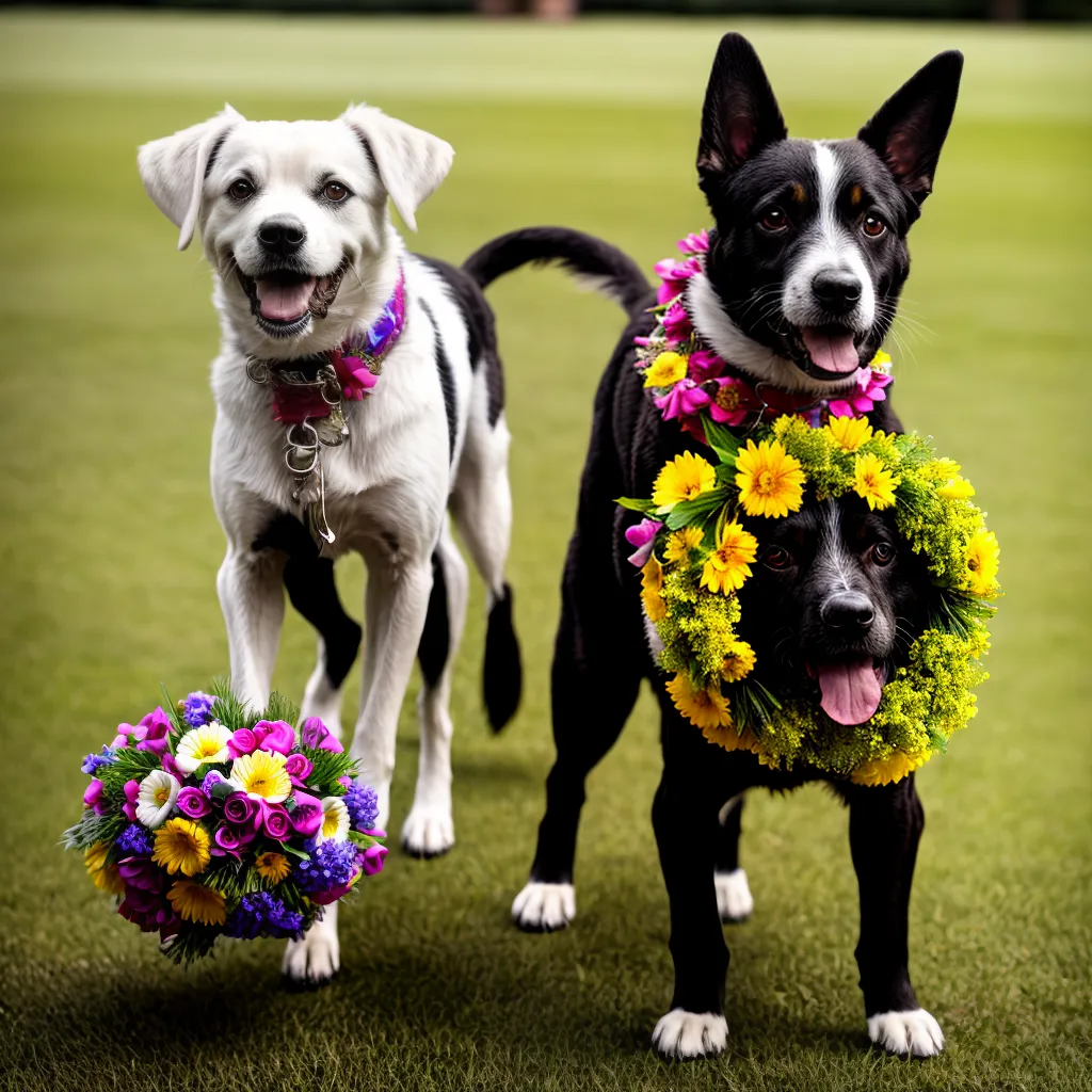 cachorro floral aliancas casamento