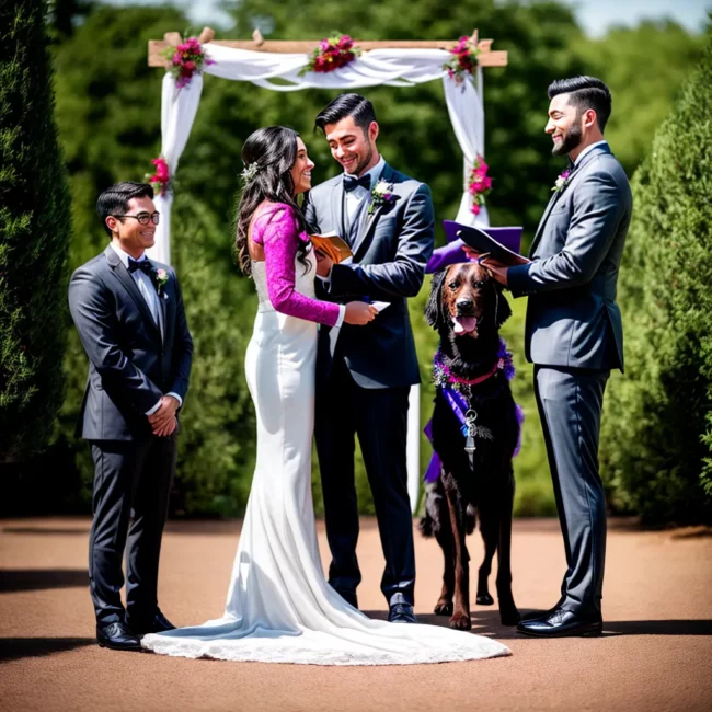 casamento ao ar livre cerimonia cachorro tuxedo casamento ao ar livre cerimonia cachorro tuxedo