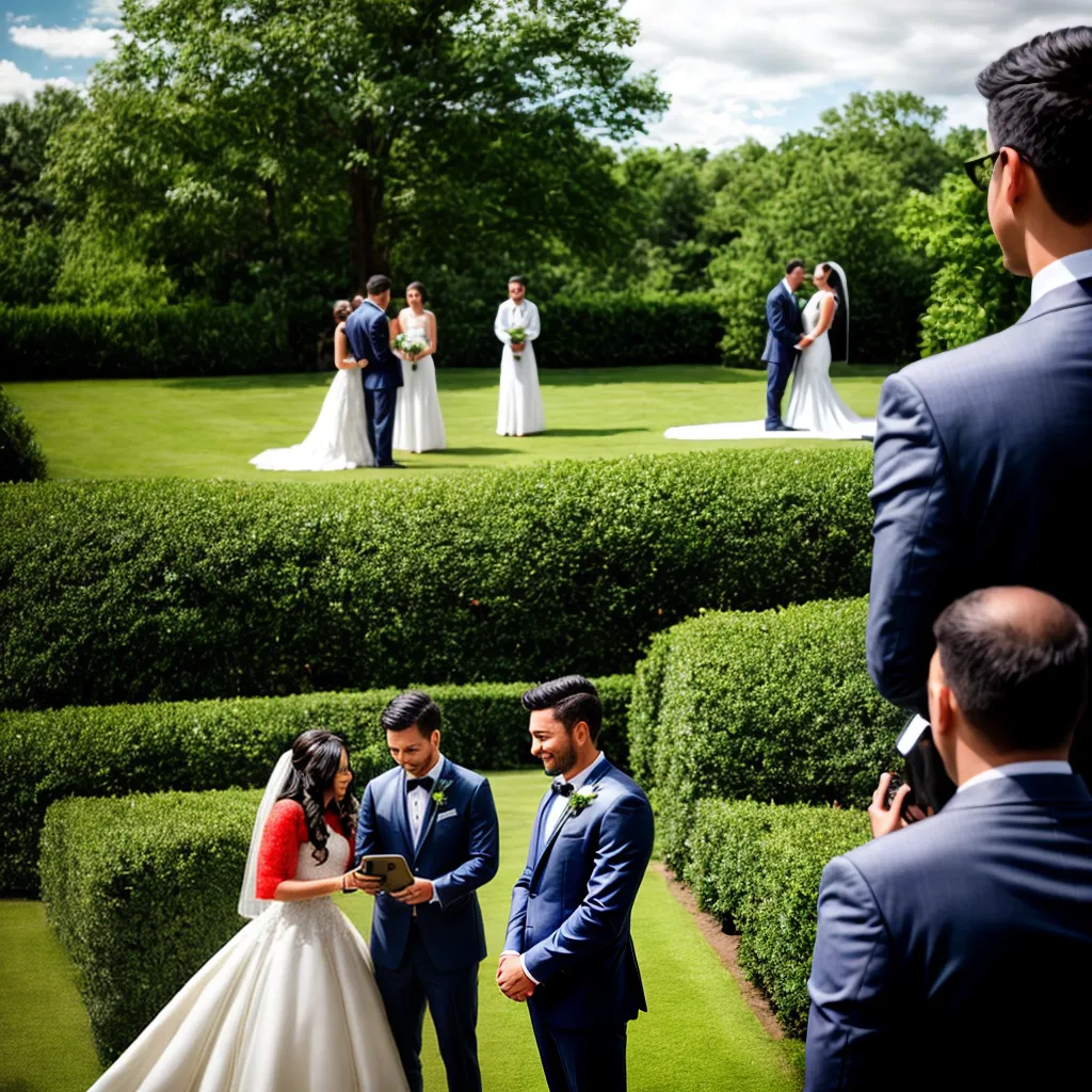 casamento ao ar livre cerimonia cachorro tuxedo 1