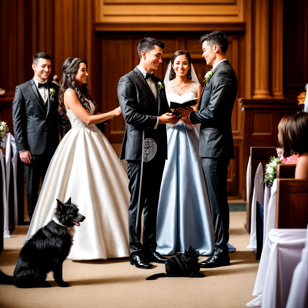 casamento no altar pets ternura