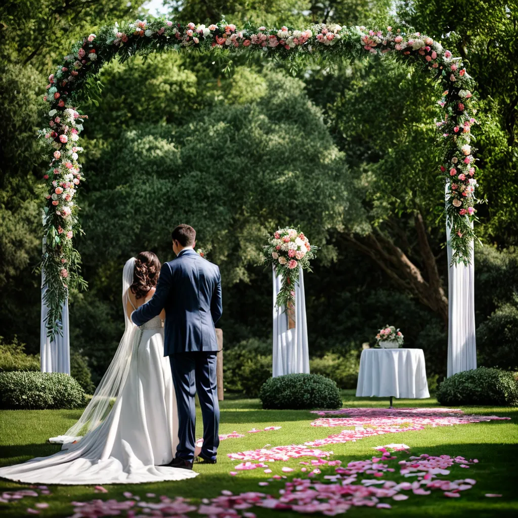 casamento jardim arco floral cachorro