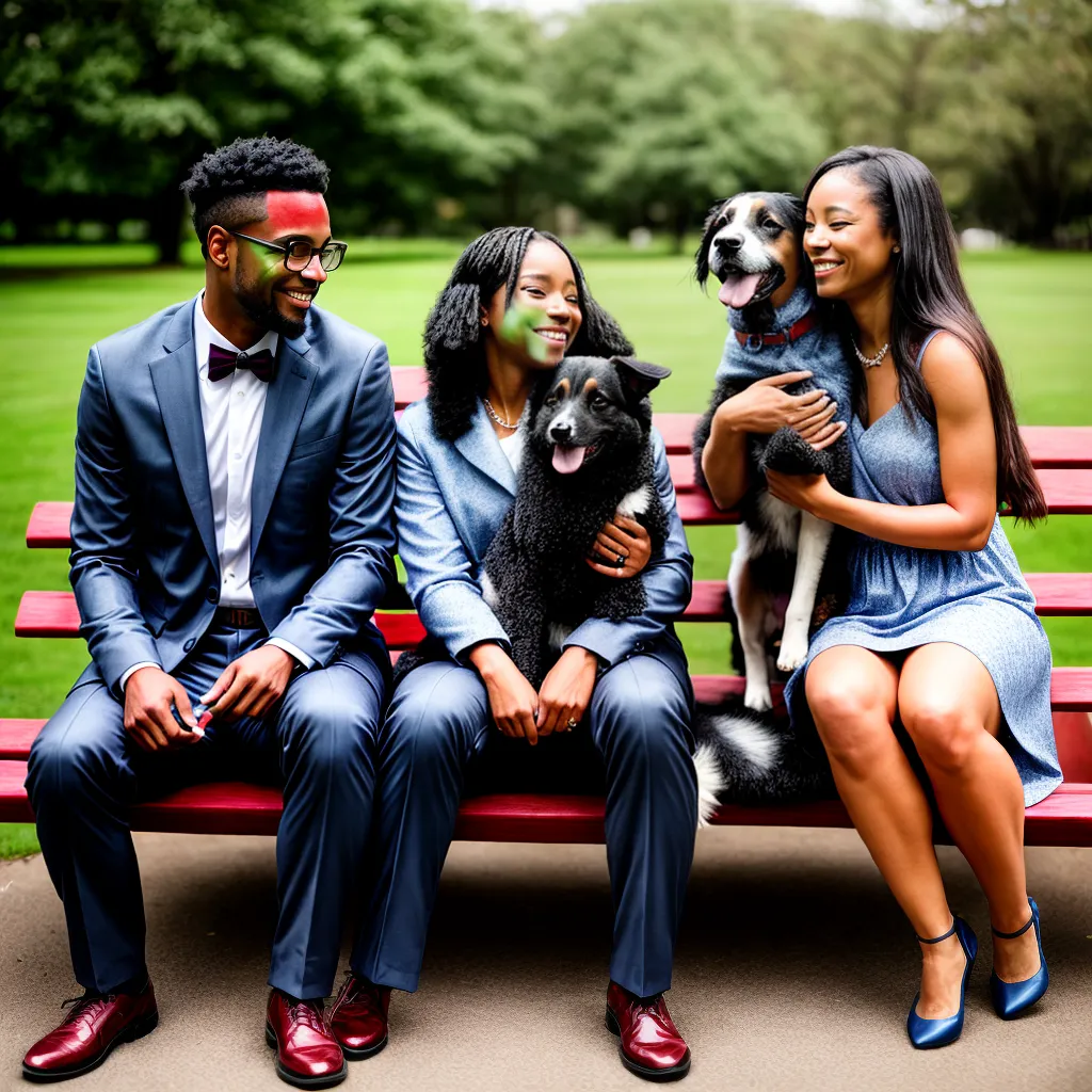 casal feliz banco parque animais