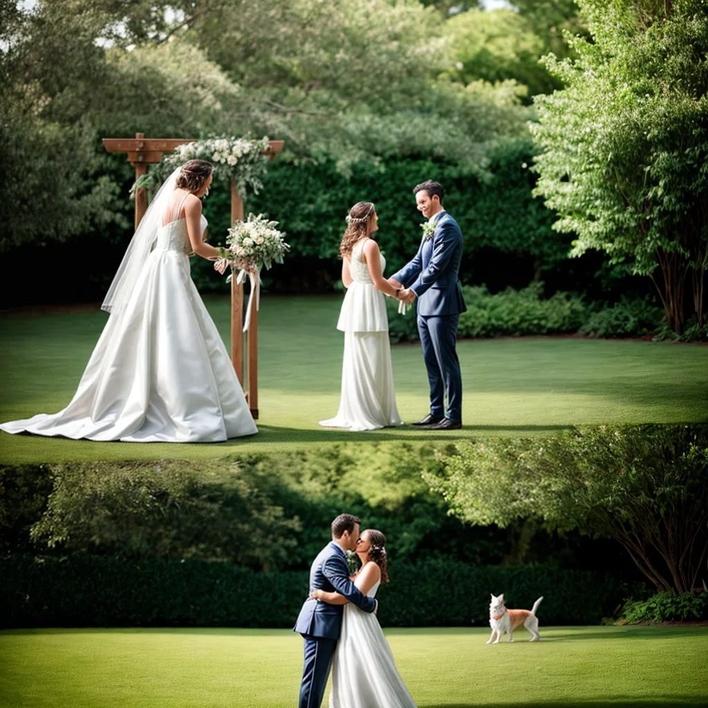casamento ao ar livre casal pets amor