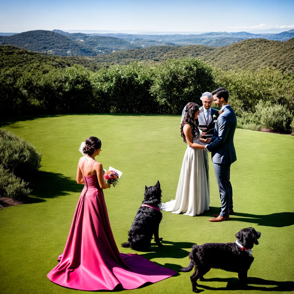casamento ao ar livre votos amor pets