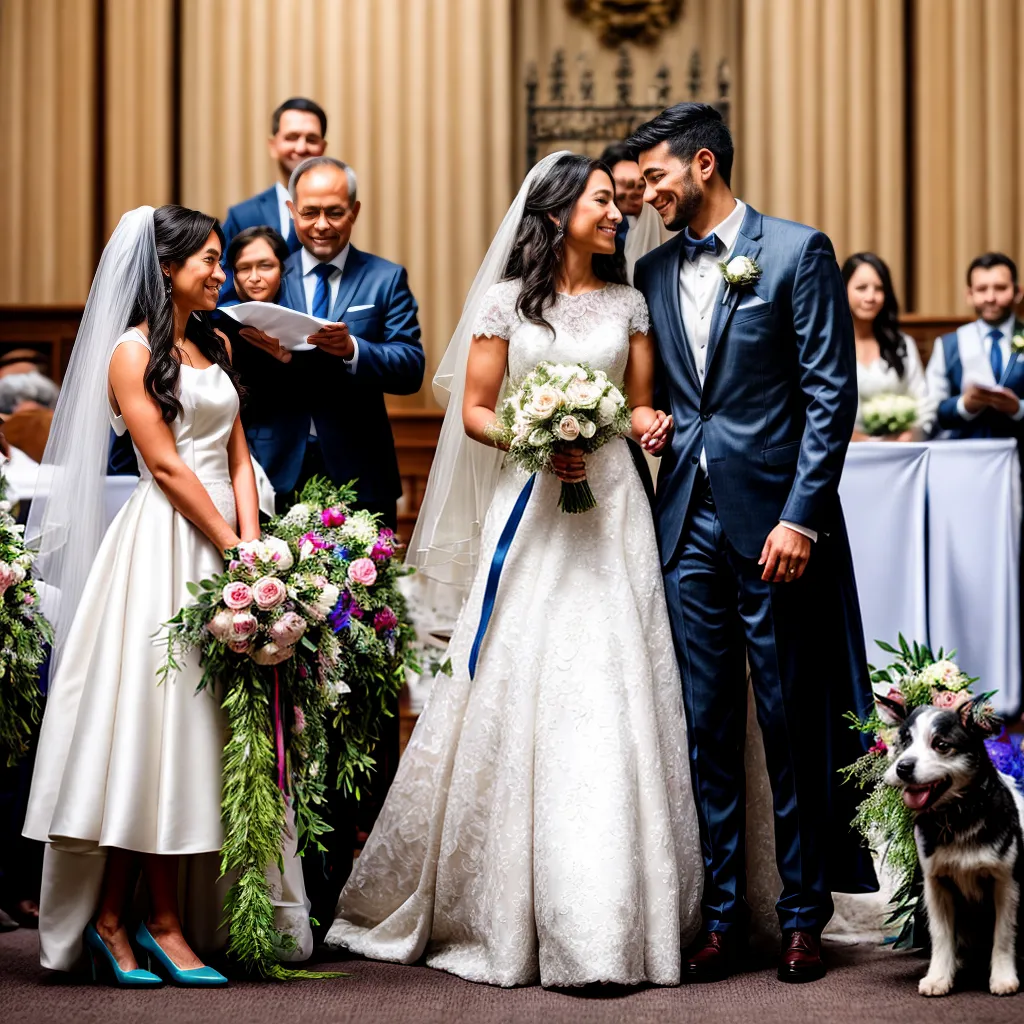casamento no altar familias apoio oposicao pets