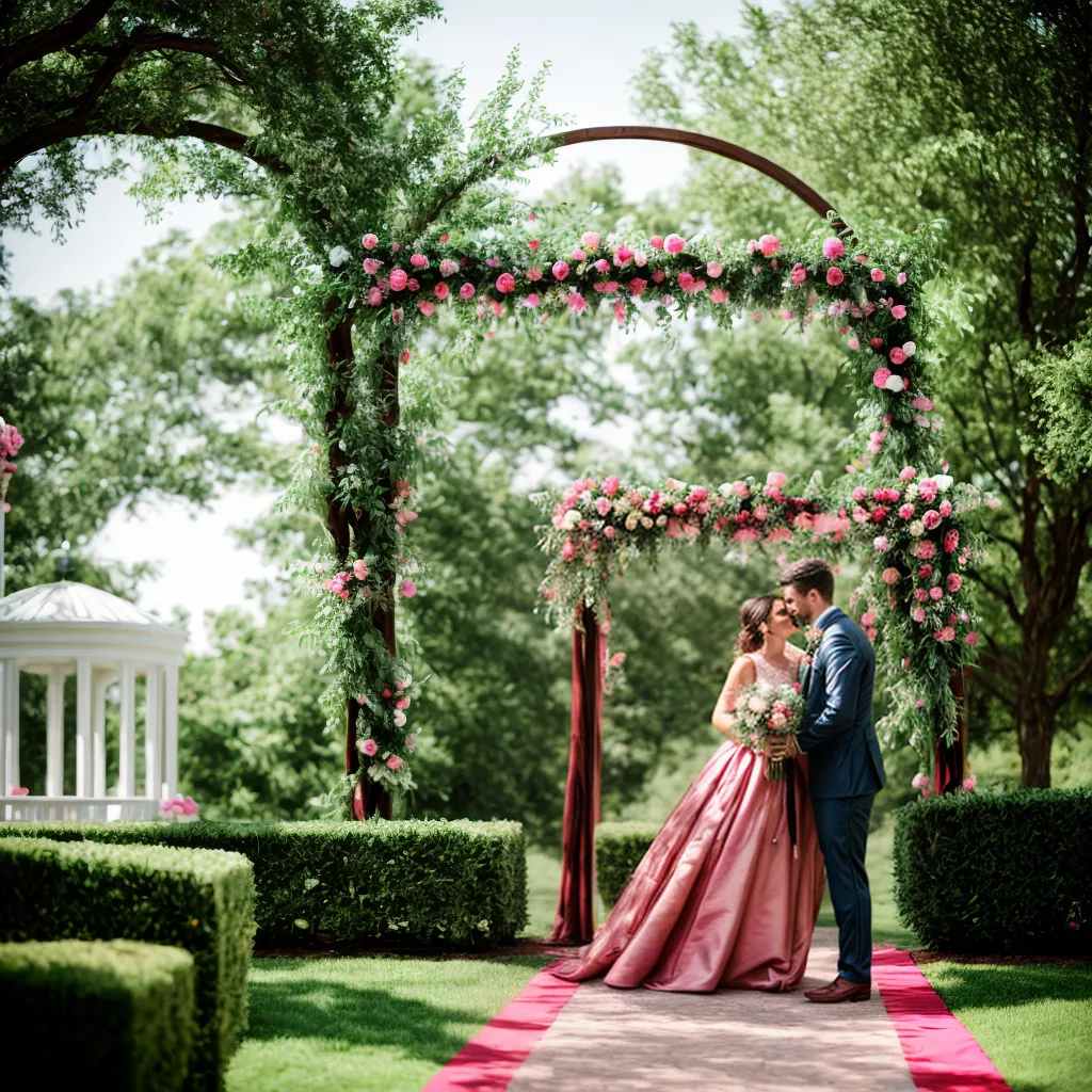 casamento ar livre noivos arco coelho