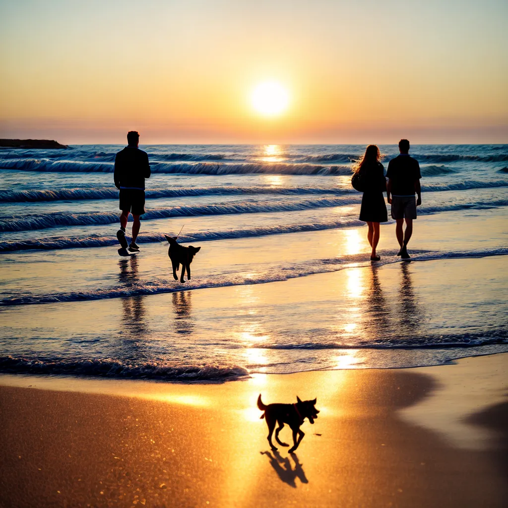 lua de mel casal praia cao passeio