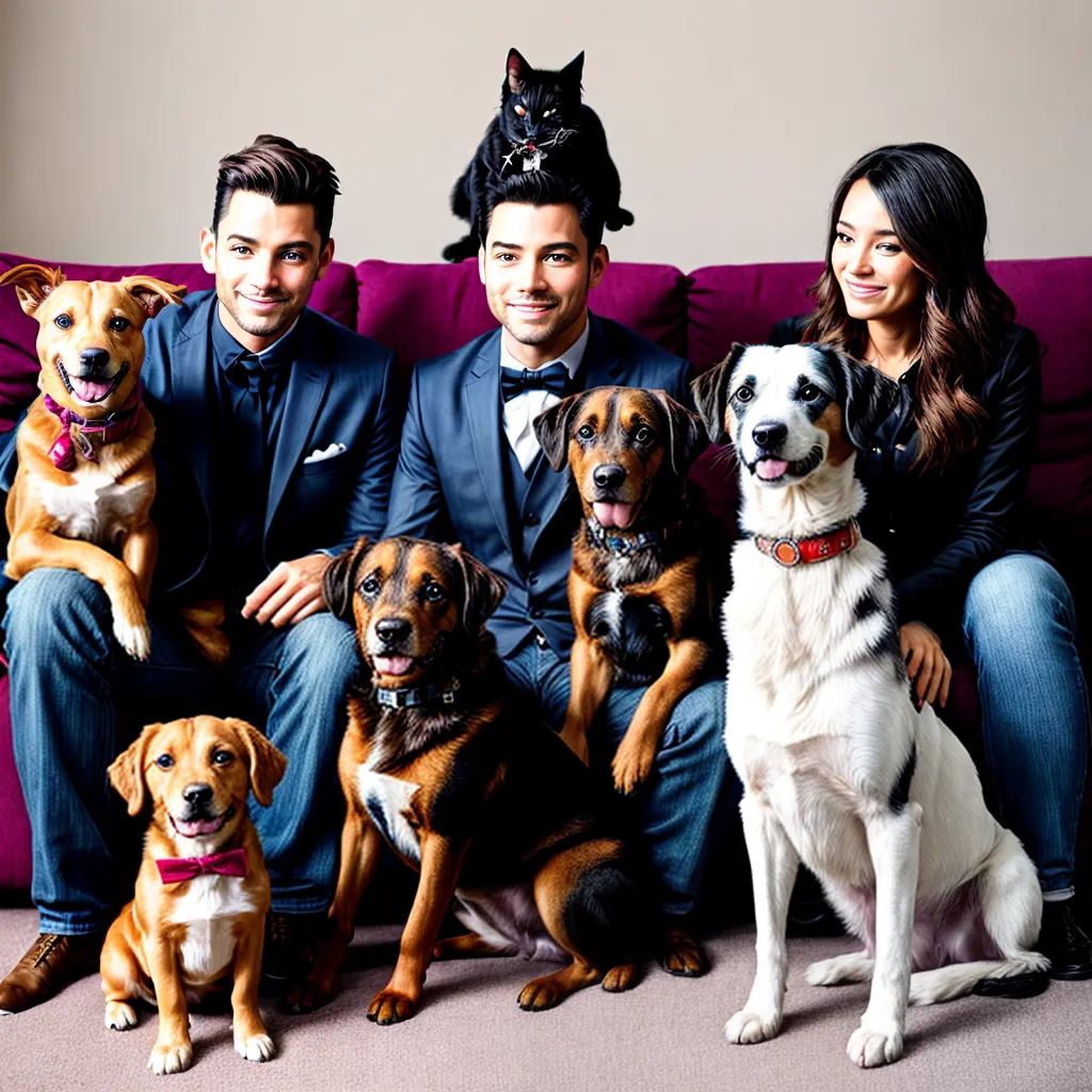casal animais estimacao couch casamento 1