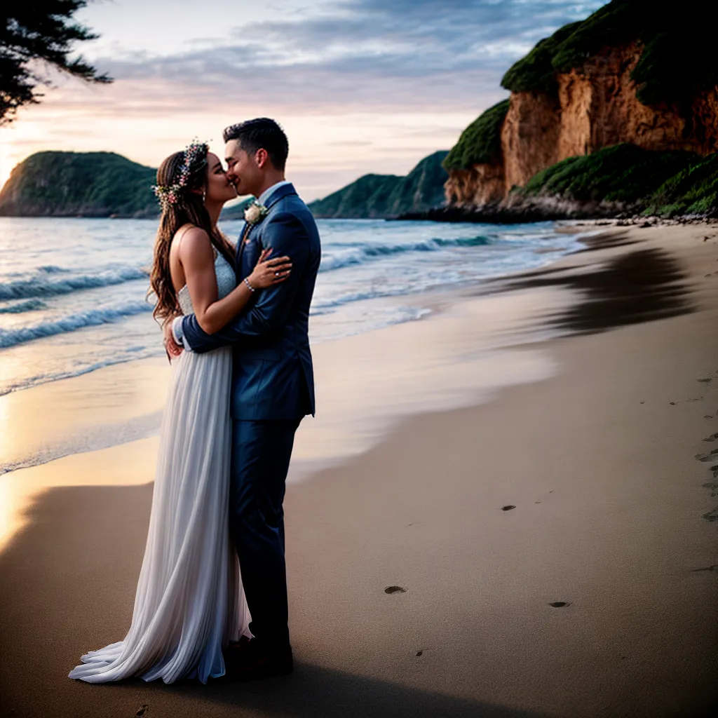 casal praia por do sol votos renovacao