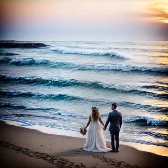 casal praia por do sol votos amor