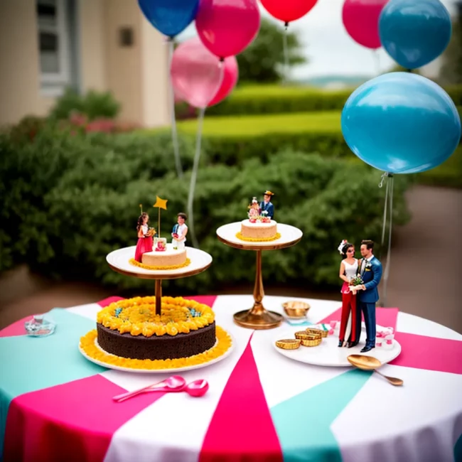 casal mesa decorada tematica aniversario