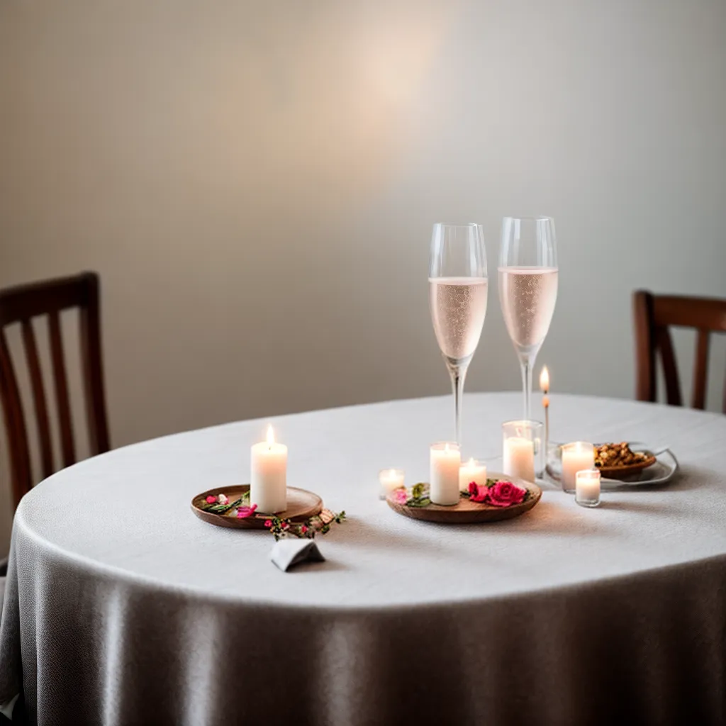 mesa jantar romantica velas rosas