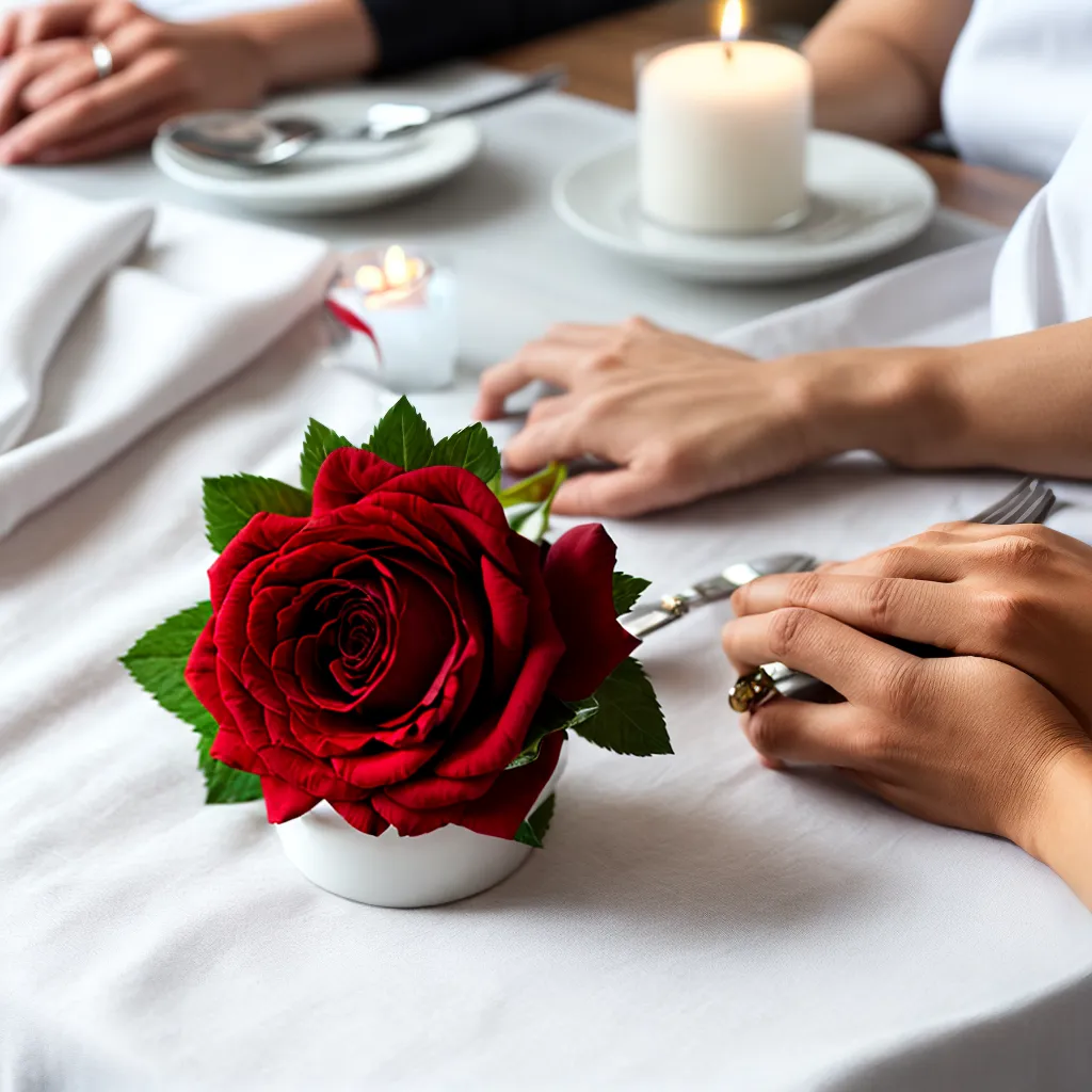 mesa decorada rosas vermelhas bolo aniversario