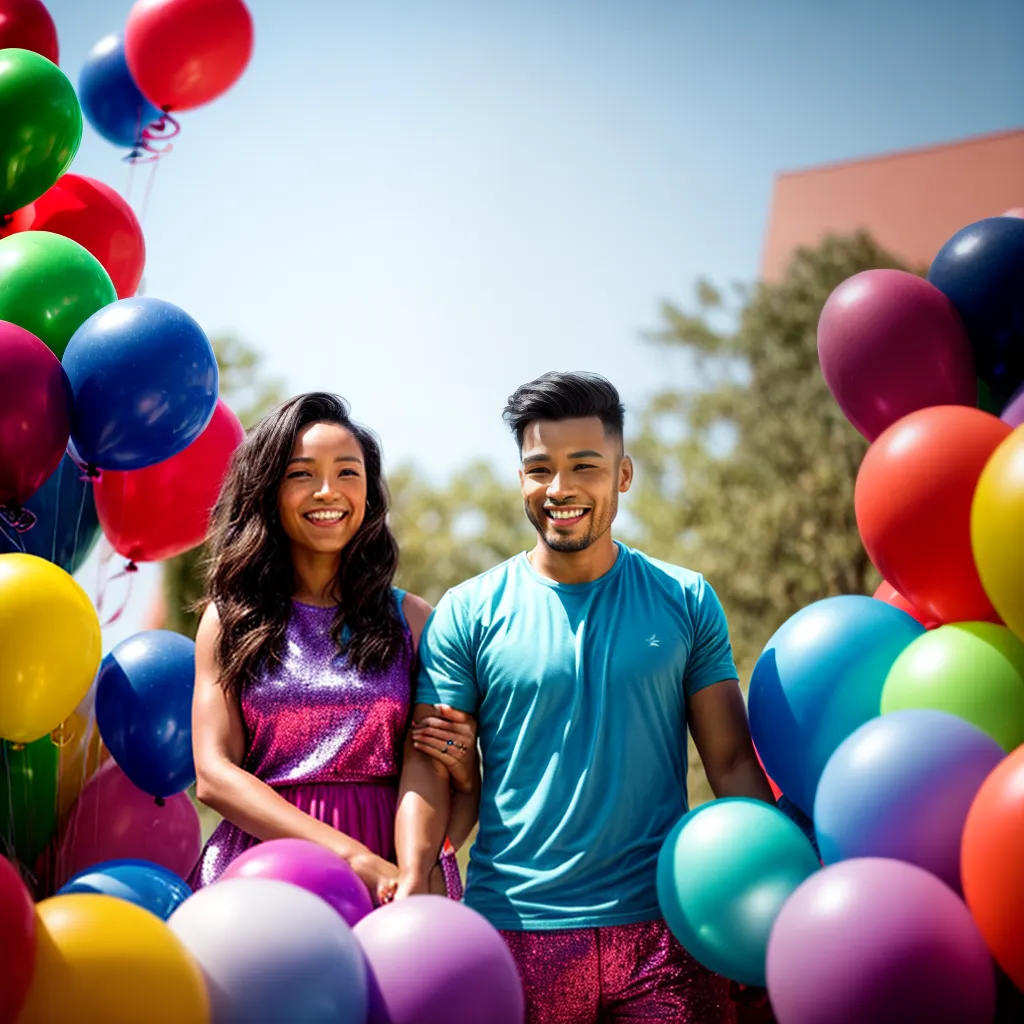 casal maos juntas baloes aniversario caridade