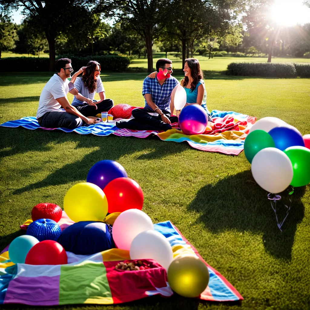 casal picnic baloes bolo aniversario
