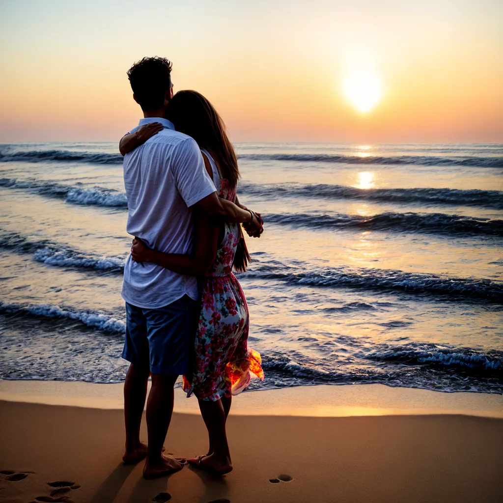 amor eterno casal praia por do sol