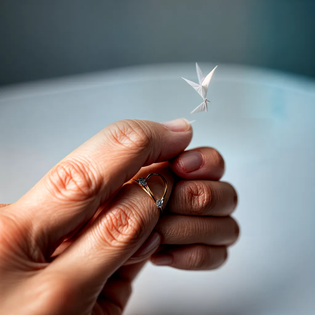 origami grou diamante casamento 1