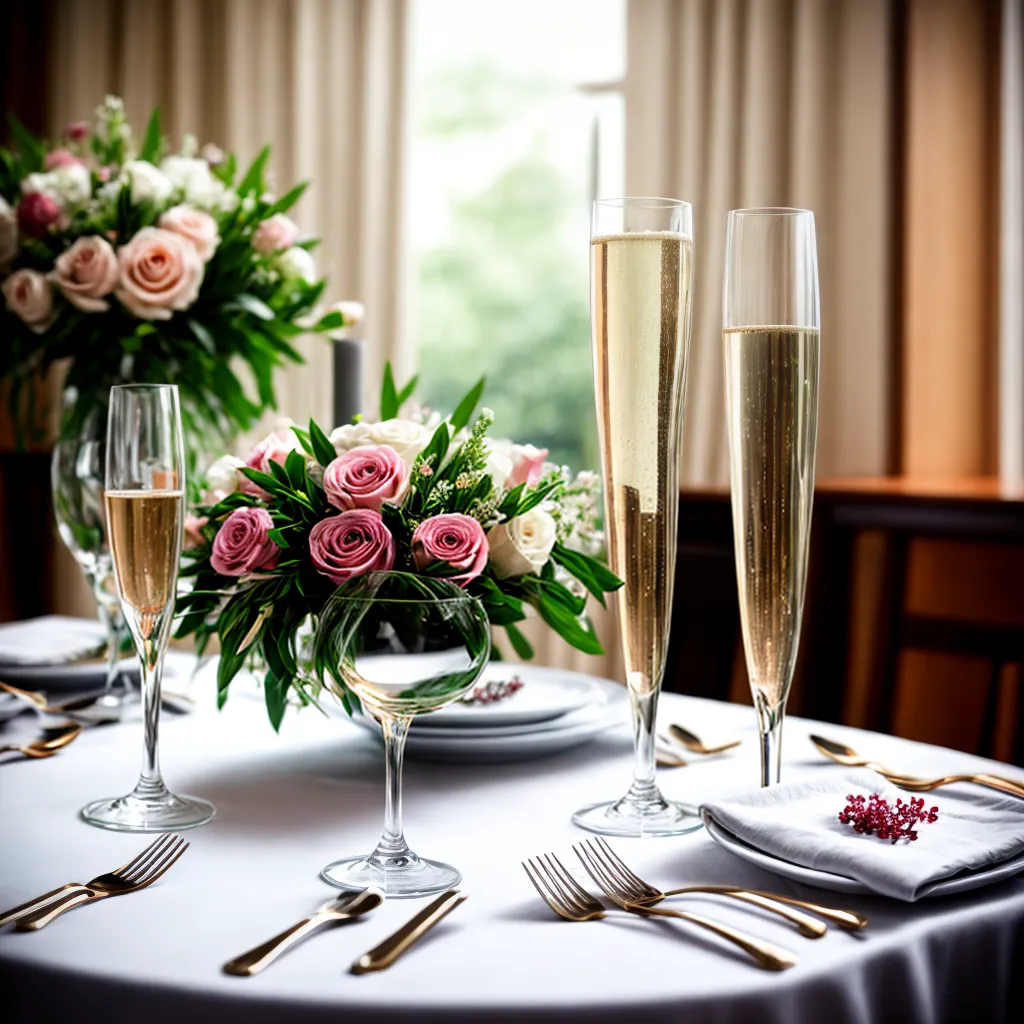 mesa jantar decorada champagne bolo casal