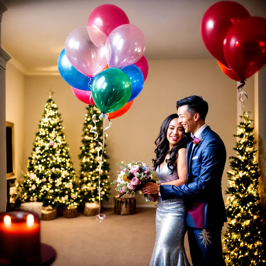 casal surpresa luzes baloes aniversario