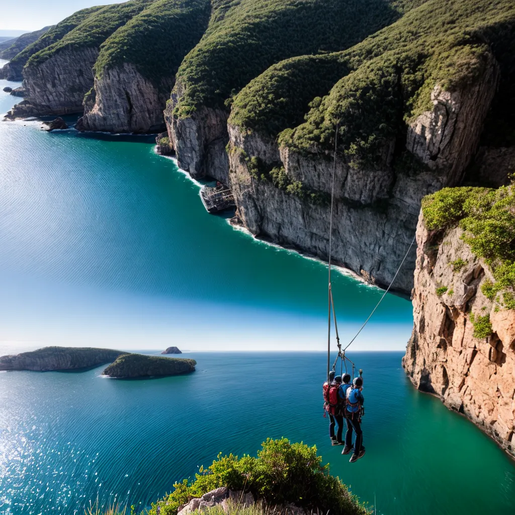 casal aventura zip line paisagem