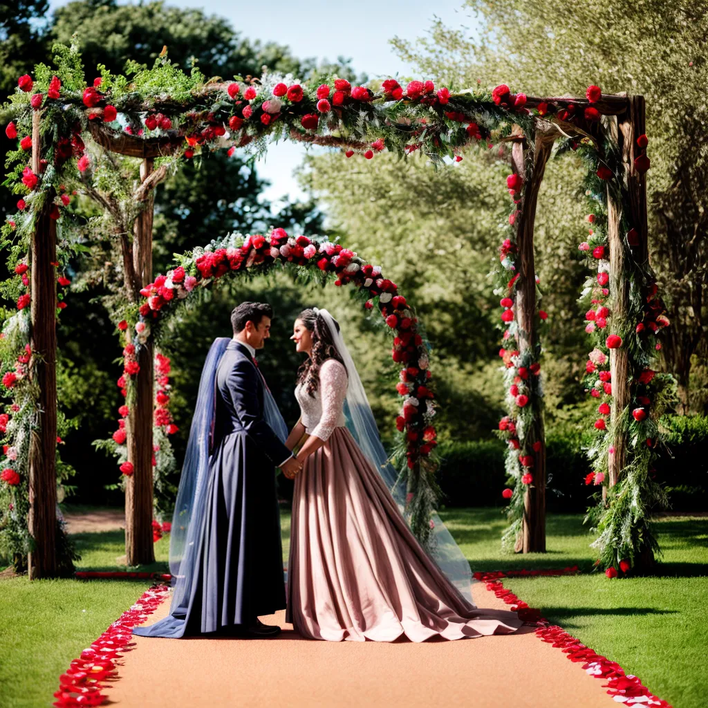 casal amor arco flores renovacao