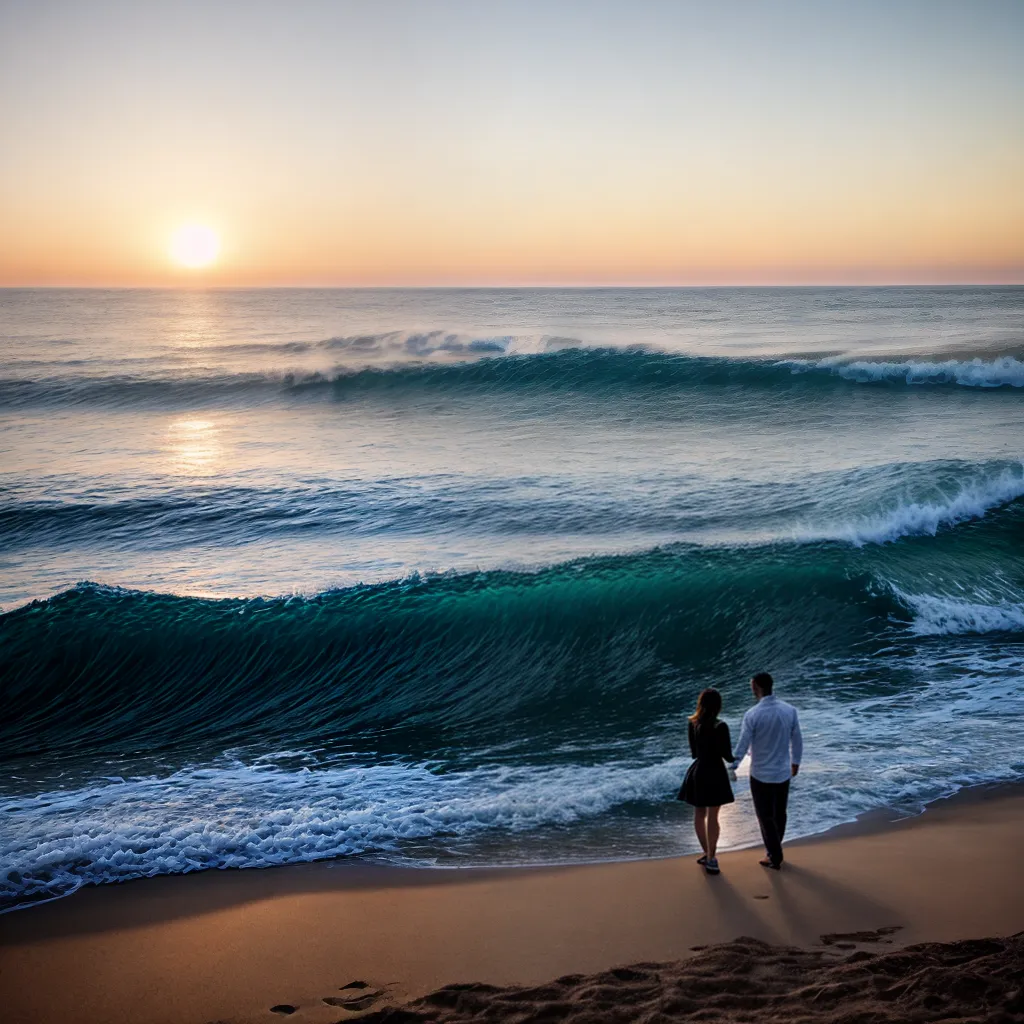 casal praia por do sol amor 5