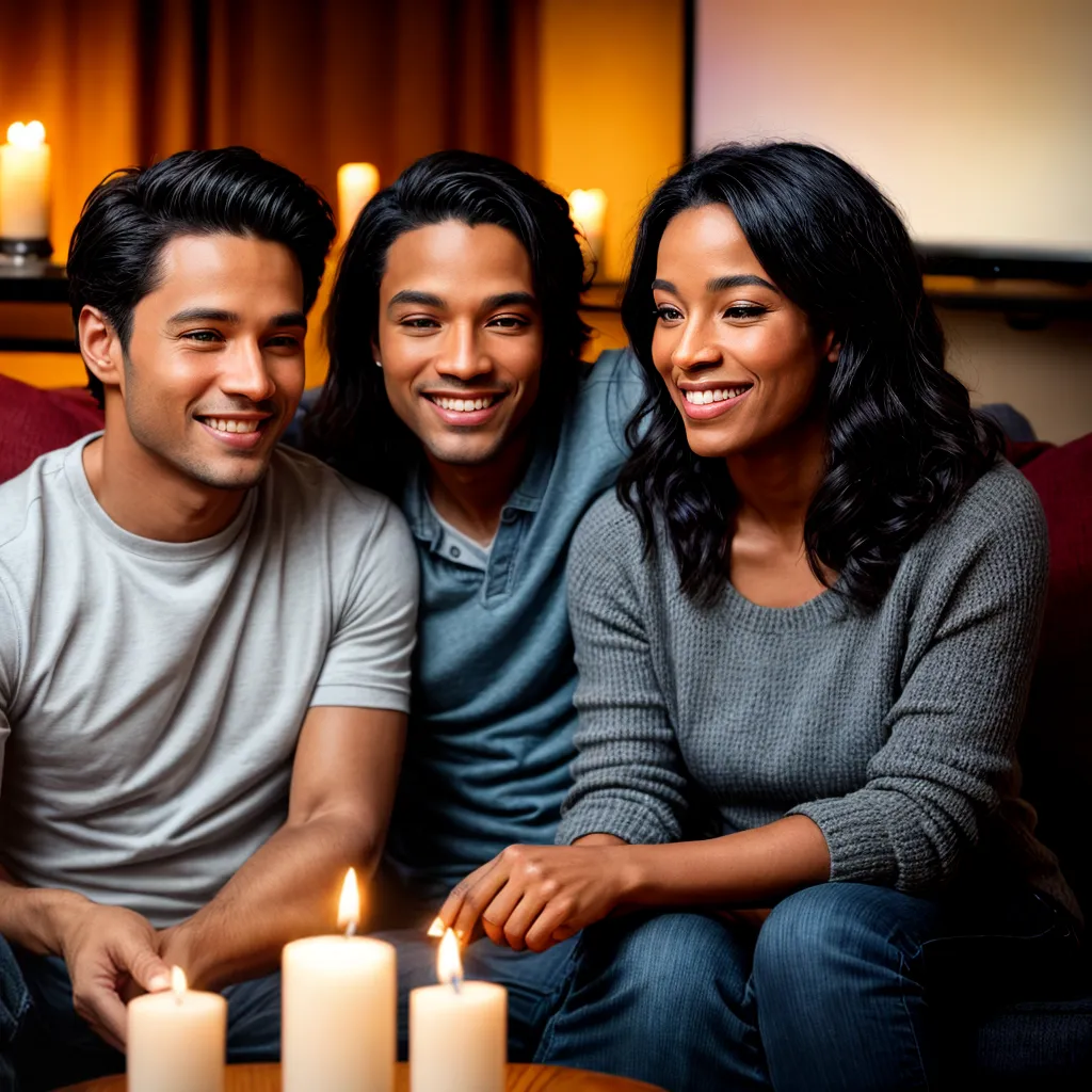 casal sofa luz velas filme romantico 1