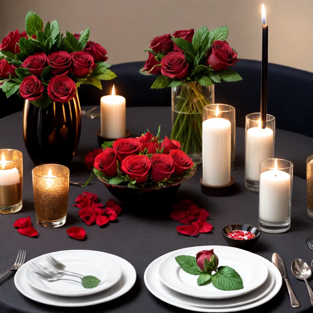 mesa jantar romantica velas morangos chocolate
