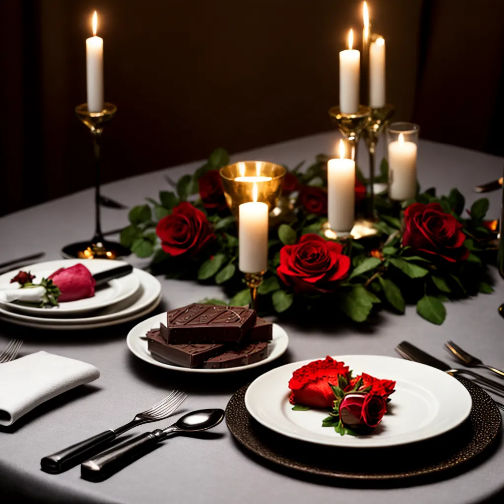 mesa jantar romantica rosas champagne 1