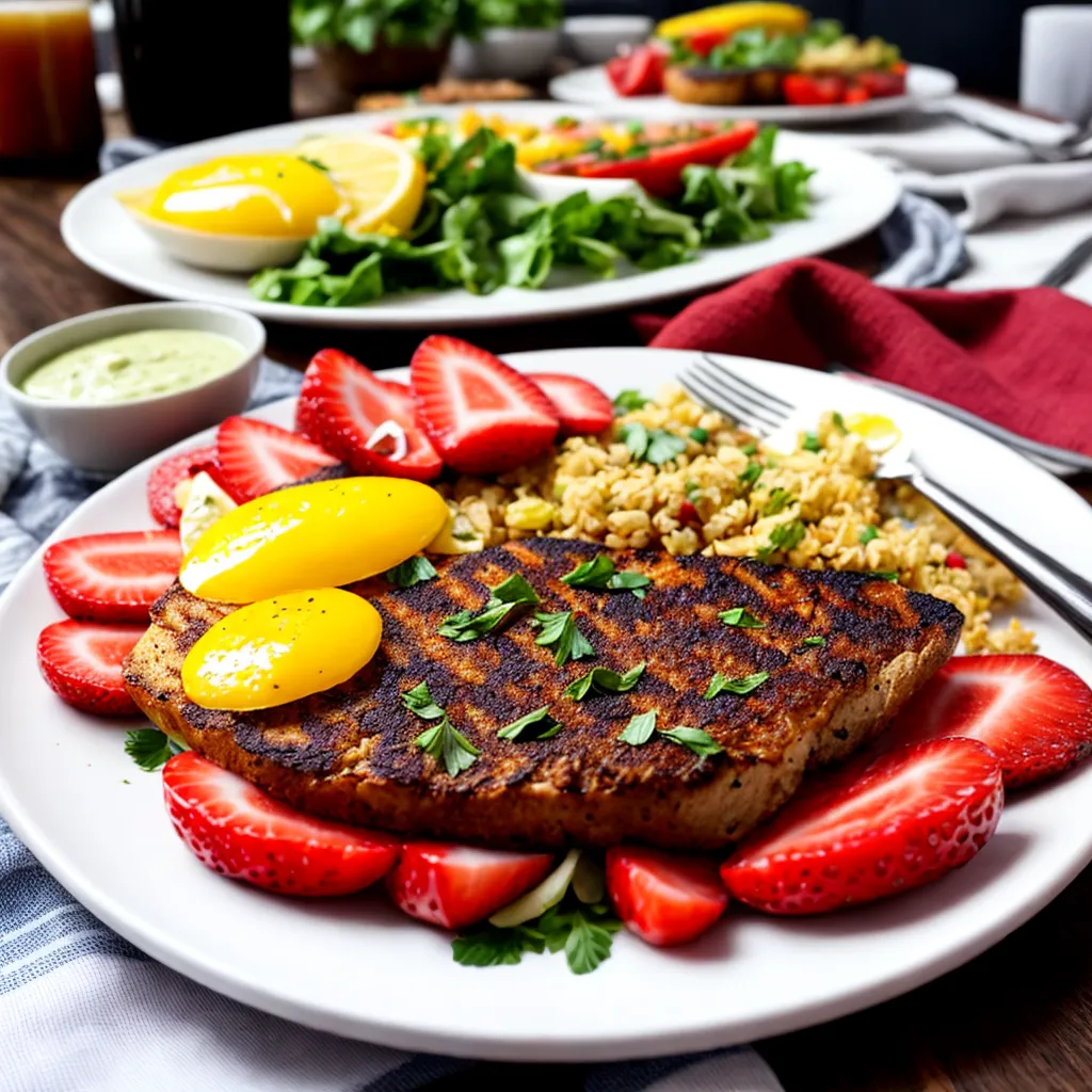 mesa brunch saudavel frutas saladas