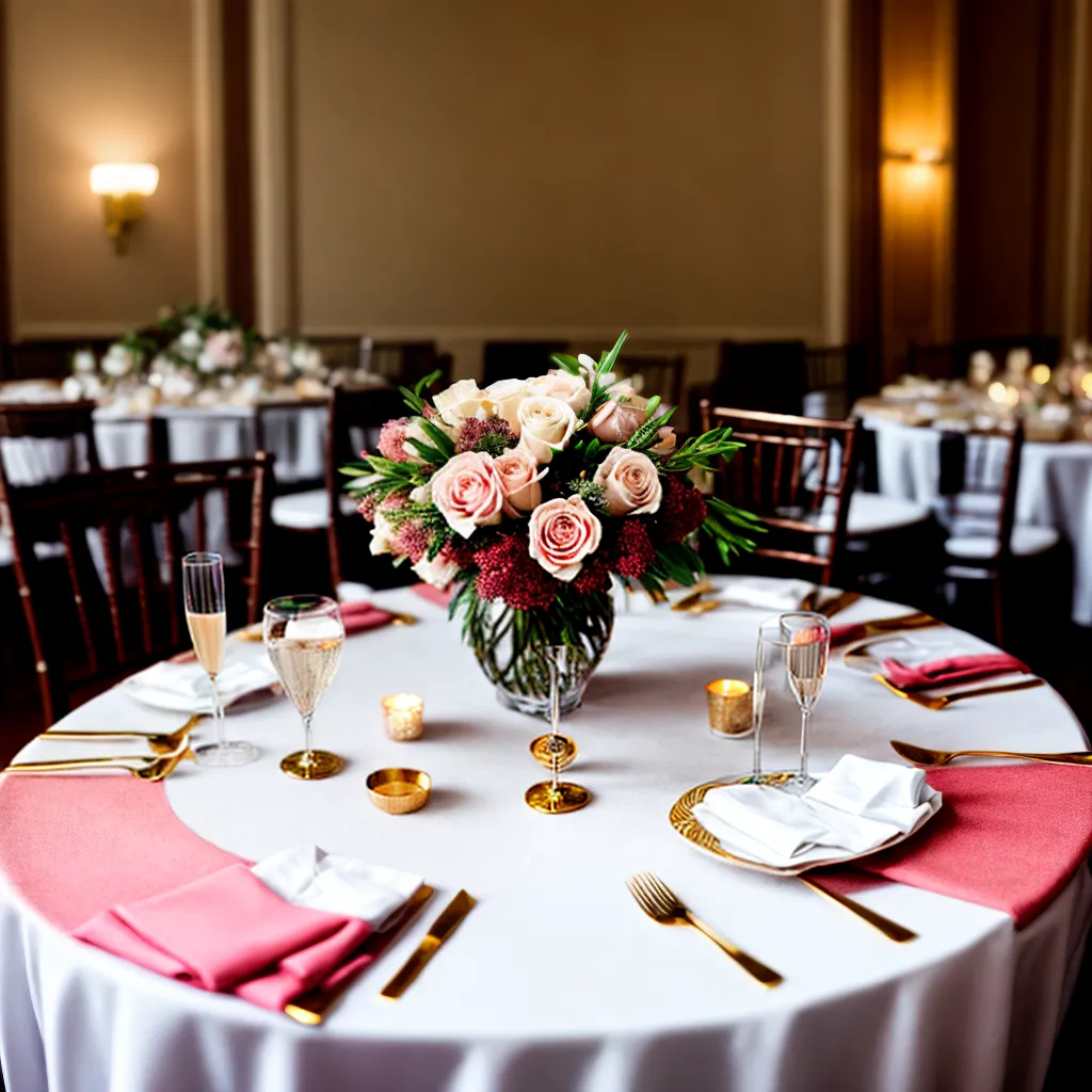 mesa elegante rosas ouro casamento