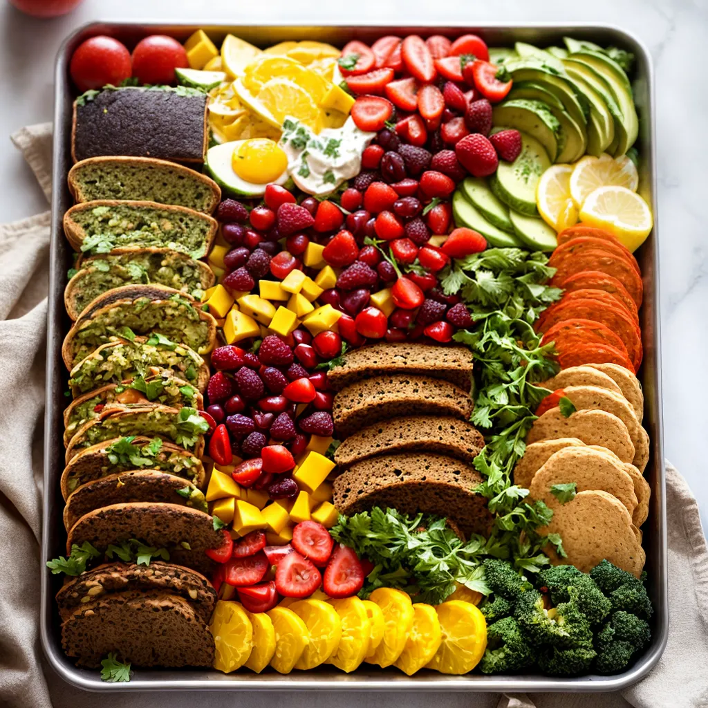 mesa brunch vegano colorido