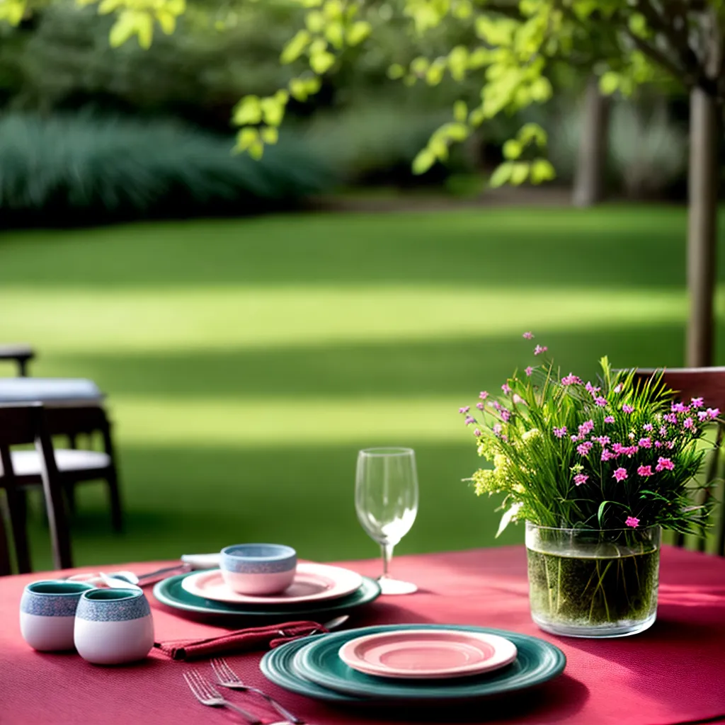 mesa jardim decoracao ecologica