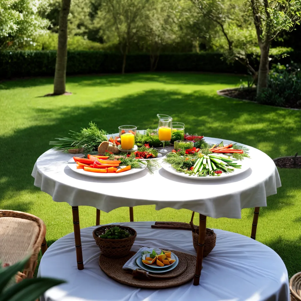 mesa jardim decoracao ecologica bolo frutas