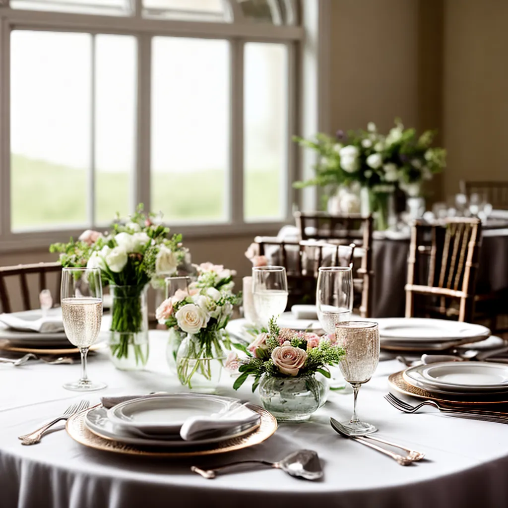 mesa casamento brunch elegante flores pastel