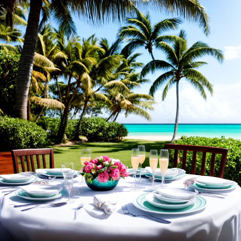 mesa brunch romantico praia limpa