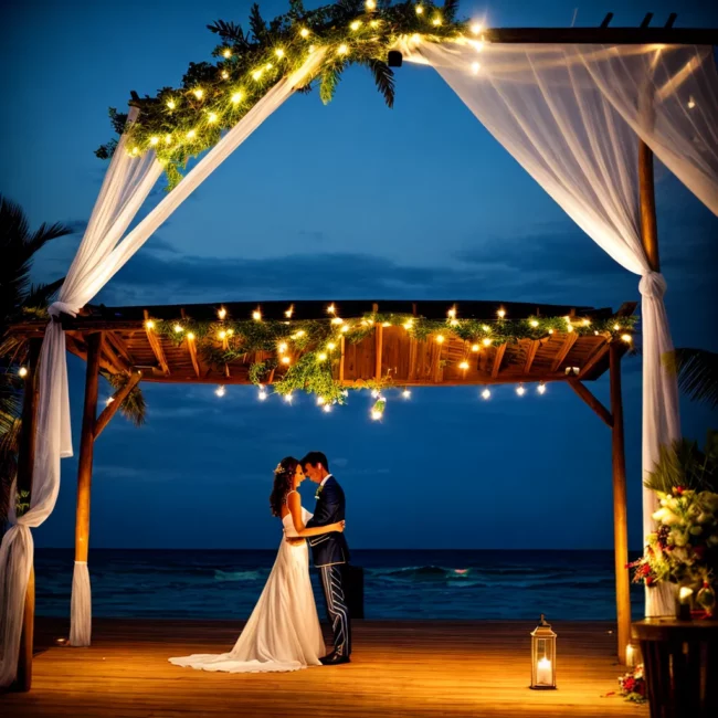 praia lua casamento gazebo amor