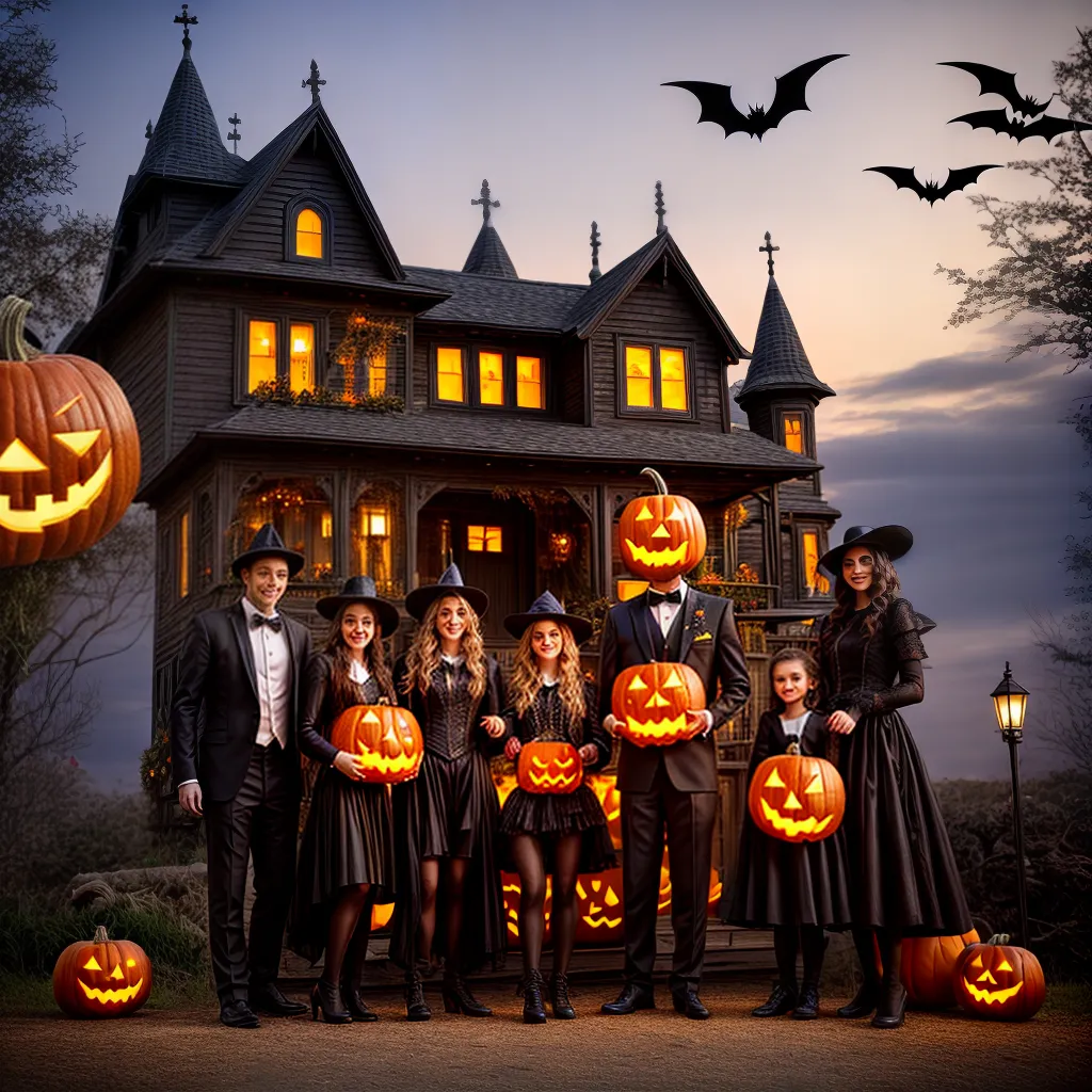 amigos fantasias halloween casa assombrada 1