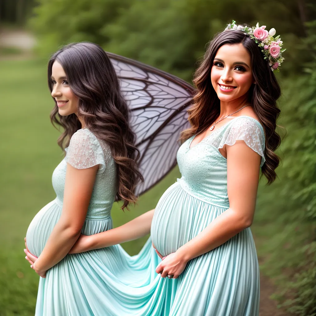 Gravida fada vestido pastel