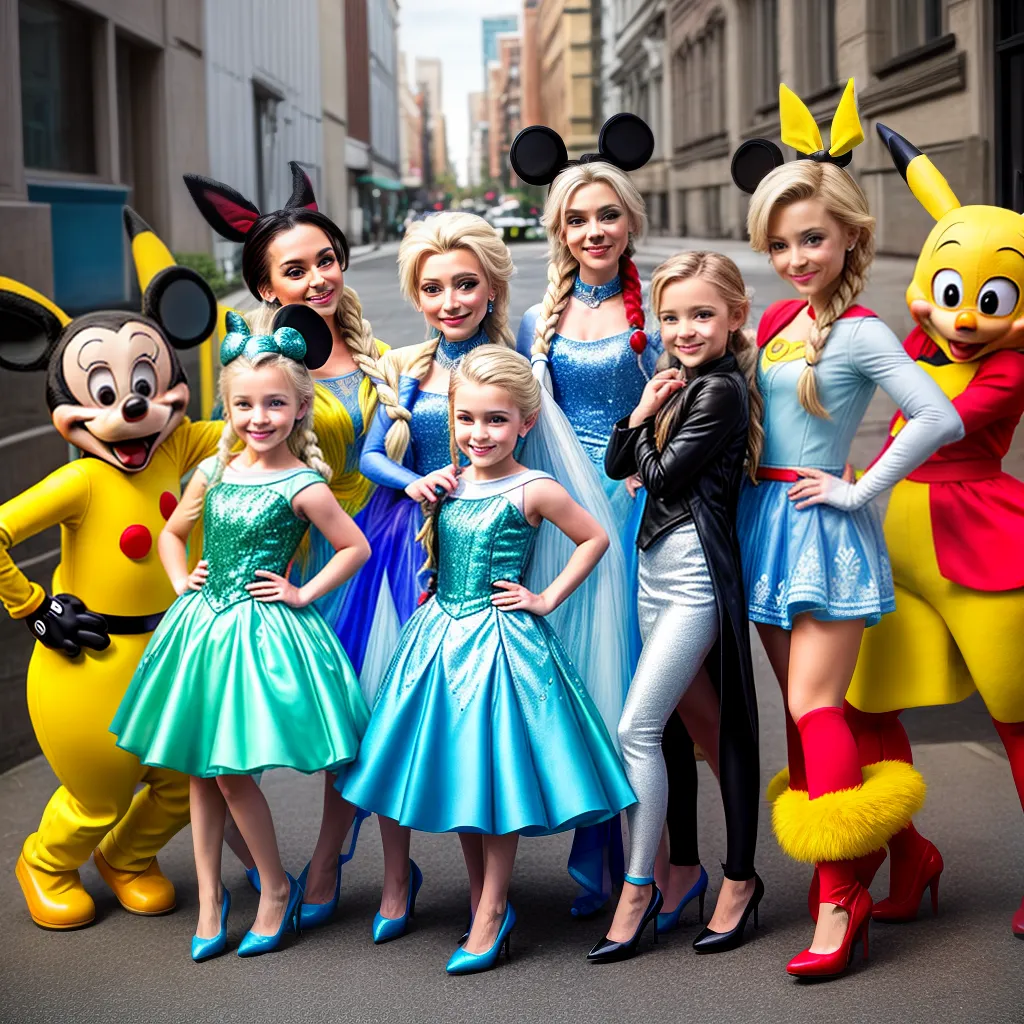 criancas personagens cartoon sorrisos poses
