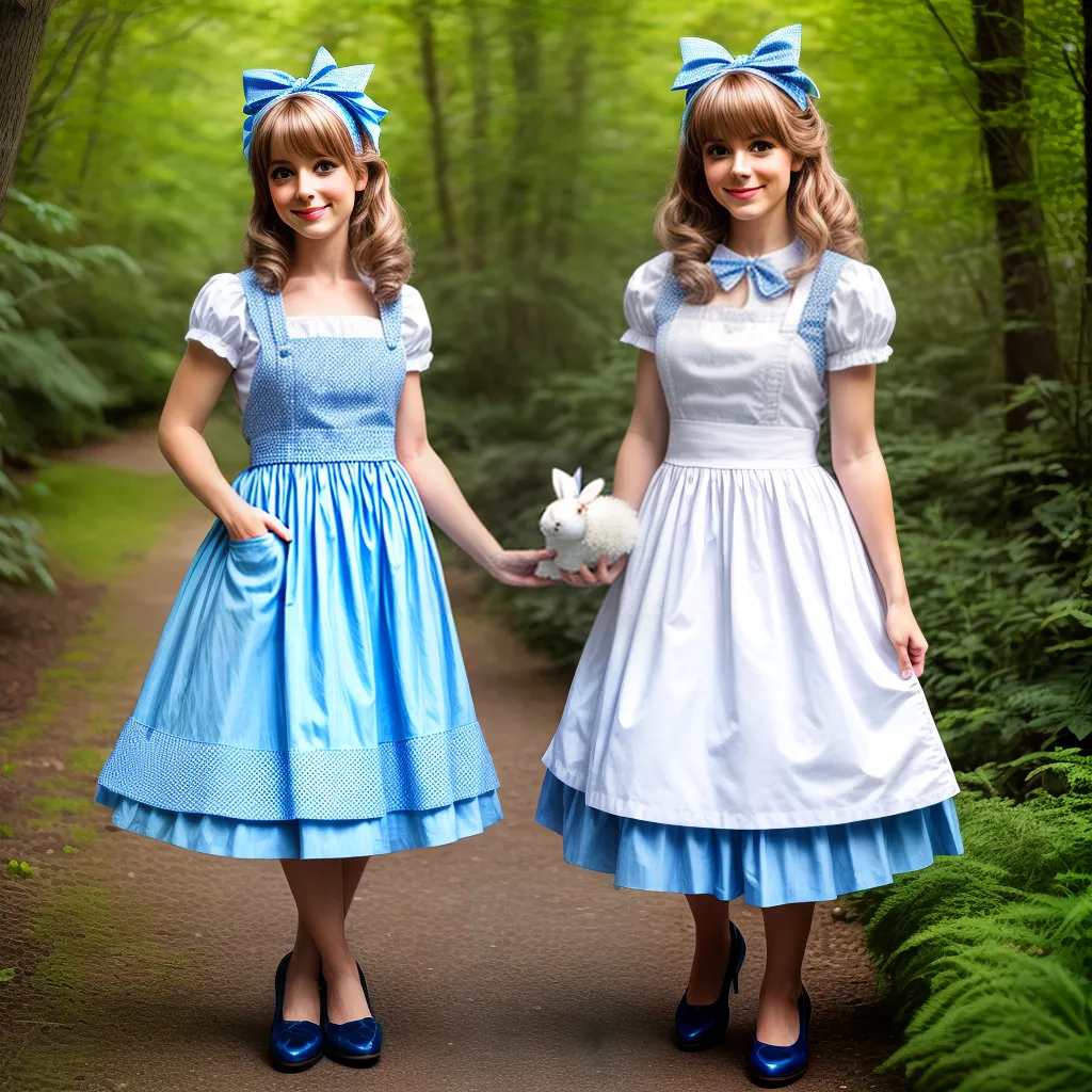 menina vestida alice jardim magico
