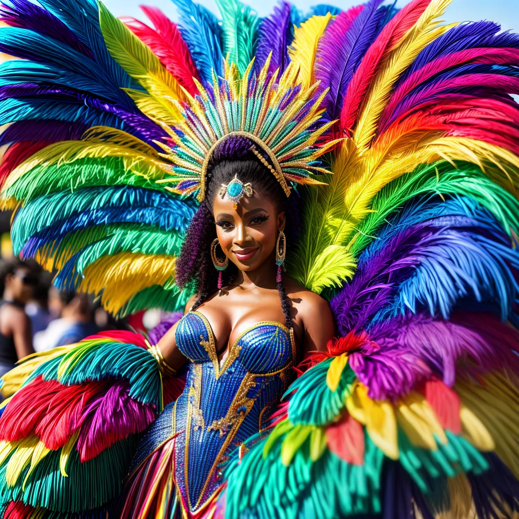 Fantasia carnaval vibrante estilo