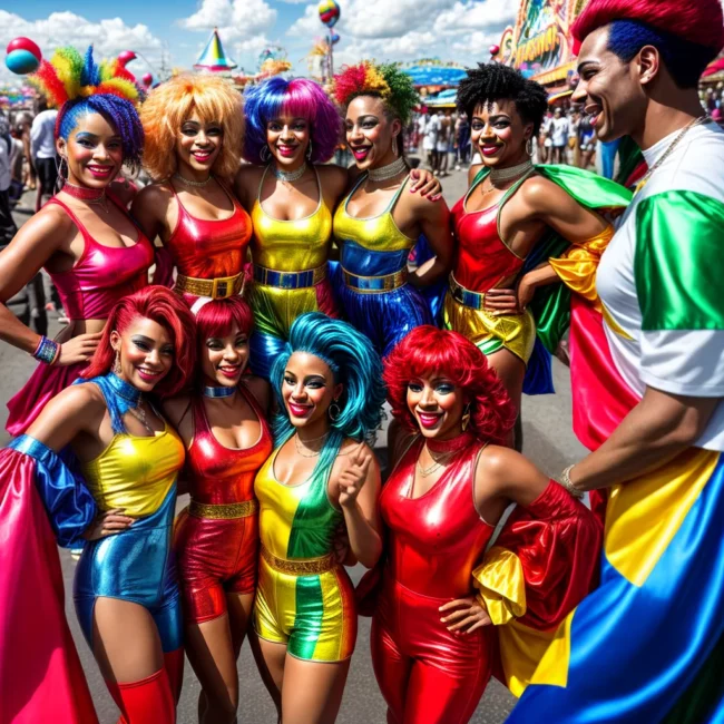 amigos carnaval 90s alegria