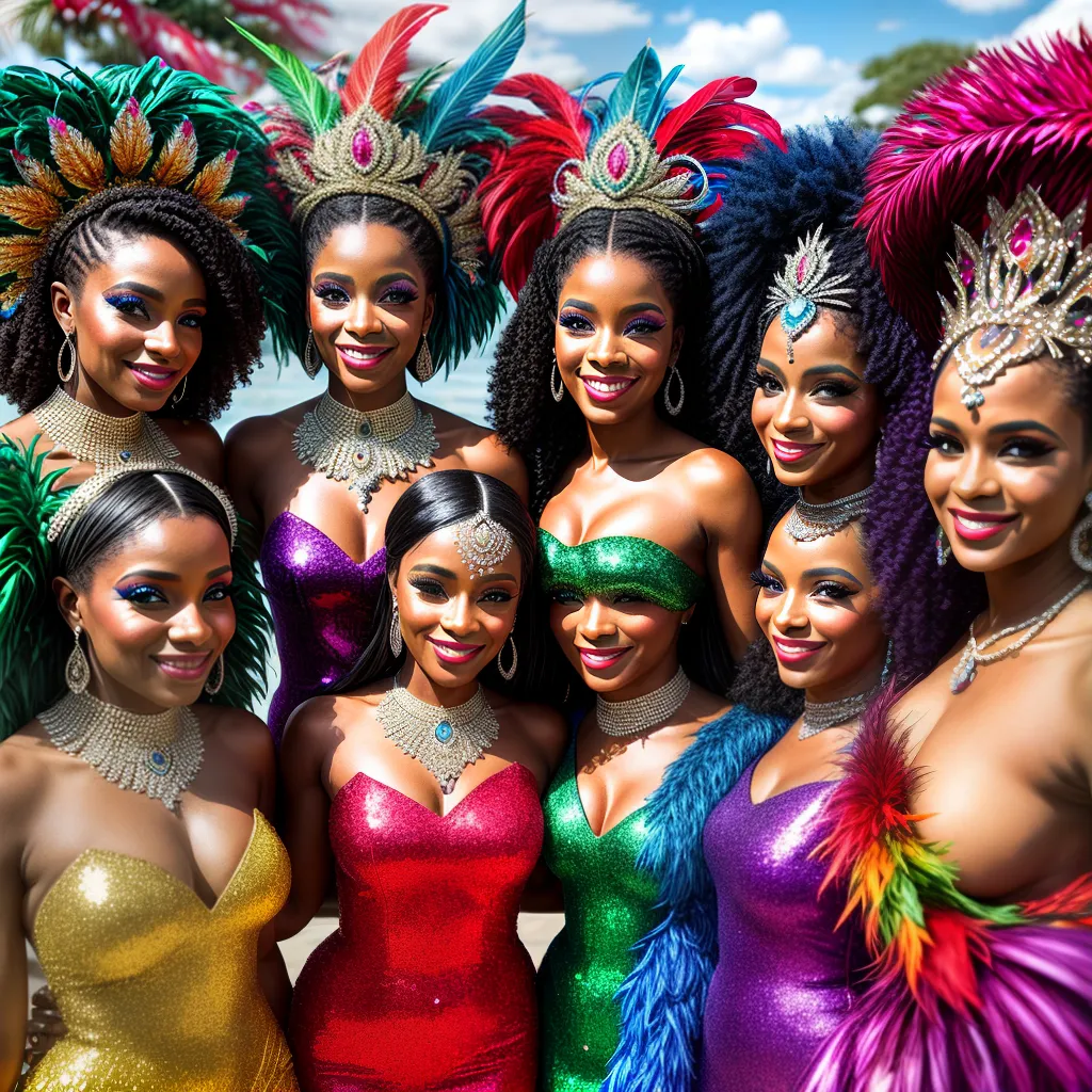 Amigos carnaval fantasias vibrantes