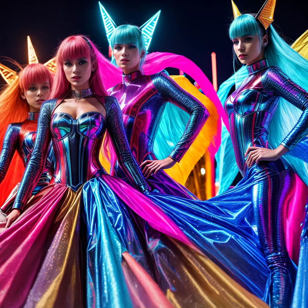 Carnaval futurista trajes led holografico