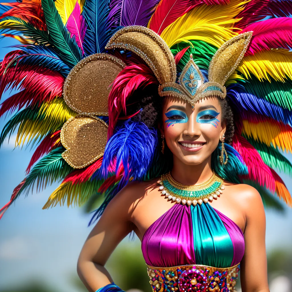 Máscara carnaval colorida penas moedas